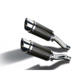 Delkevic slip-on kit Round Carbon 200mm zonder e-keur - GPZ500S EX500C(1987-2007)