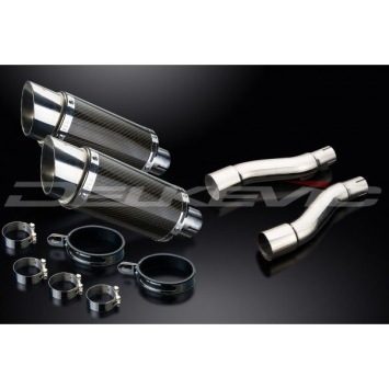 Delkevic slip-on kit Round Carbon 200mm zonder e-keur - GPZ500S EX500C(1987-2007)