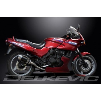 Delkevic slip-on kit Round Carbon 200mm zonder e-keur - GPZ500S EX500C(1987-2007)