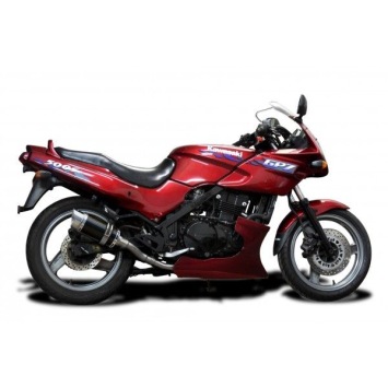 Delkevic slip-on kit Round Carbon 200mm zonder e-keur - GPZ500S EX500C(1987-2007)