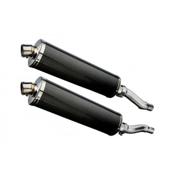 Delkevic slip-on kit Oval Carbon 450mm zonder e-keur - GPZ500S EX500C(1987-2007)