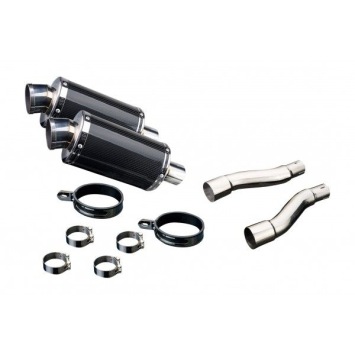 Delkevic slip-on kit Oval Carbon 225mm zonder e-keur - GPZ500S EX500C(1987-2007)