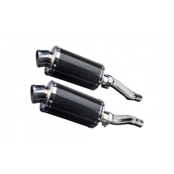 Delkevic slip-on kit Oval Carbon 225mm zonder e-keur - GPZ500S EX500C(1987-2007)