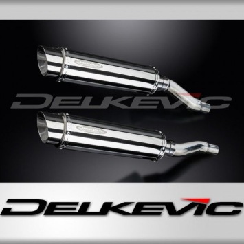 Delkevic slip-on kit Round RVS 350mm zonder e-keur - GPZ500S EX500C(1987-2007)