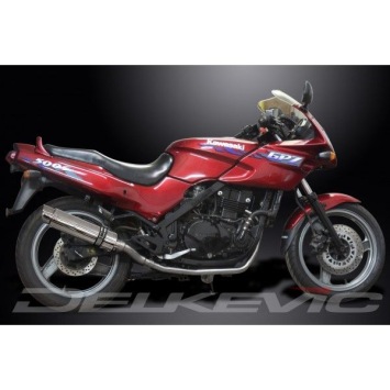 Delkevic slip-on kit Round RVS 350mm zonder e-keur - GPZ500S EX500C(1987-2007)