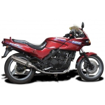 Delkevic slip-on kit Round RVS 350mm zonder e-keur - GPZ500S EX500C(1987-2007)