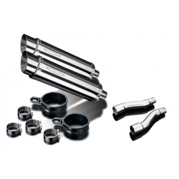 Delkevic slip-on kit Round RVS 350mm zonder e-keur - GPZ500S EX500C(1987-2007)