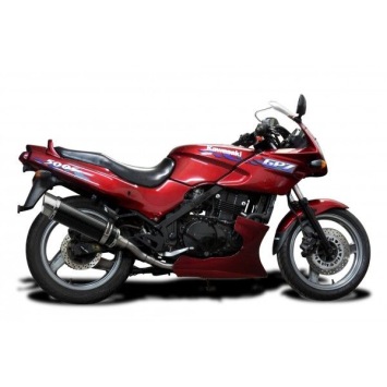 Delkevic slip-on kit Round Carbon 350mm zonder e-keur - GPZ500S EX500C(1987-2003)