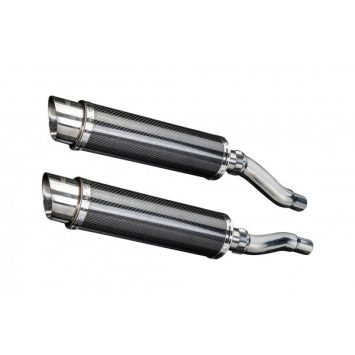 Delkevic slip-on kit Round Carbon 350mm zonder e-keur - GPZ500S EX500C(1987-2003)