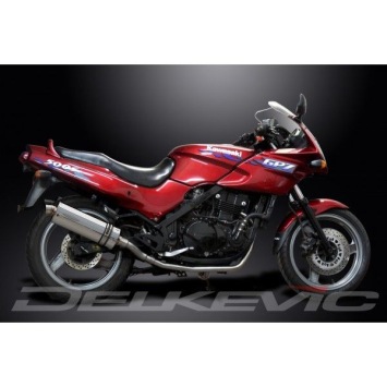 Delkevic volledig systeem Oval RVS 350mm zonder e-keur - GPZ500S EX500C(1987-2007)