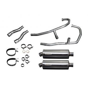 Delkevic volledig systeem Oval RVS 350mm zonder e-keur - GPZ500S EX500C(1987-2007)