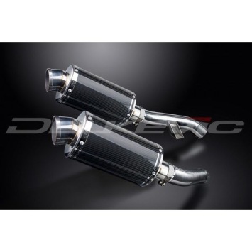 Delkevic slip-on kit Oval Carbon 225mm zonder e-keur - FJR1300 (2006-2020)