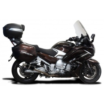 Delkevic slip-on kit Oval Carbon 225mm zonder e-keur - FJR1300 (2006-2020)