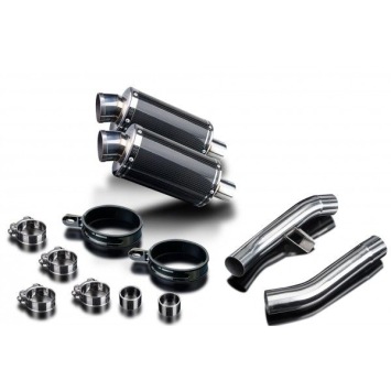 Delkevic slip-on kit Oval Carbon 225mm zonder e-keur - FJR1300 (2006-2020)