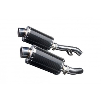 Delkevic slip-on kit Oval Carbon 225mm zonder e-keur - FJR1300 (2006-2020)