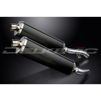 Delkevic slip-on kit Oval Carbon 450mm zonder e-keur - FJR1300 (2006-2020)