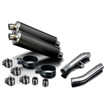 Delkevic slip-on kit Oval Carbon 450mm zonder e-keur - FJR1300 (2006-2020)