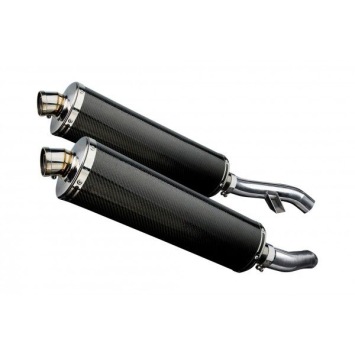 Delkevic slip-on kit Oval Carbon 450mm zonder e-keur - FJR1300 (2006-2020)