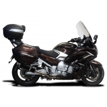 Delkevic slip-on kit Oval Carbon 350mm zonder e-keur - FJR1300 (2006-2020)