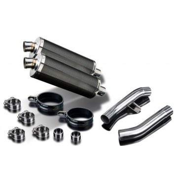 Delkevic slip-on kit Oval Carbon 350mm zonder e-keur - FJR1300 (2006-2020)