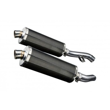 Delkevic slip-on kit Oval Carbon 350mm zonder e-keur - FJR1300 (2006-2020)