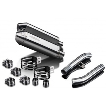 Delkevic slip-on kit Tri-Oval RVS 320mm zonder e-keur - FJR1300 (2006-2020)