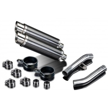 Delkevic slip-on kit Round Carbon 350mm zonder e-keur - FJR1300 (2006-2020)