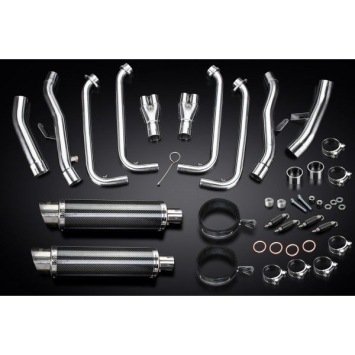 Delkevic Auspuffanlage Round Carbon 350mm ohne EG-BE - FJR1300/ABS (2006-2020)