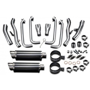 Delkevic Auspuffanlage Round Carbon 350mm ohne EG-BE - FJR1300/ABS (2006-2020)