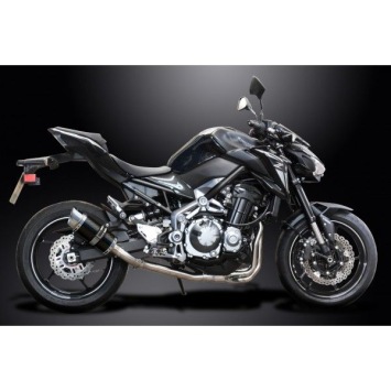 Delkevic volledig systeem Round Carbon 200mm zonder E-keur Kawasaki  Z900 2017 - 2019