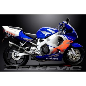 Delkevic volledig systeem Round Carbon 350mm zonder e-keur - CBR900RR FIREBLADE (1992-1999)