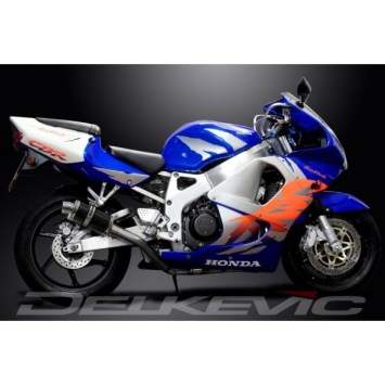 Delkevic volledig systeem Oval Carbon 225mm zonder e-keur - CBR900RR FIREBLADE (1992-1999)