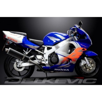Delkevic volledig systeem Oval Carbon 450mm zonder e-keur - CBR900RR FIREBLADE (1992-1999)