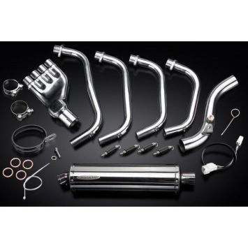 Delkevic volledig systeem Oval RVS 450mm zonder e-keur - CB600F HORNET (2007-2013)