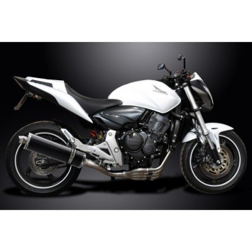 Delkevic volledig systeem Oval Carbon 450mm zonder e-keur - CB600F HORNET (2007-2013)