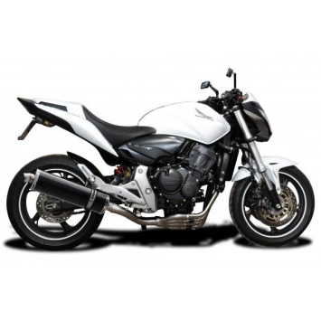 Delkevic volledig systeem Oval Carbon 450mm zonder e-keur - CB600F HORNET (2007-2013)
