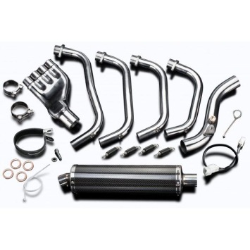 Delkevic volledig systeem Oval Carbon 450mm zonder e-keur - CB600F HORNET (2007-2013)