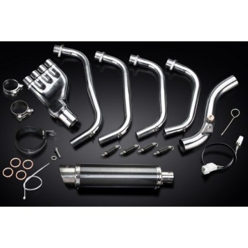 Delkevic Auspuffanlage Round Carbon 350mm ohne EG-BE - CB600F HORNET (2007-2013)