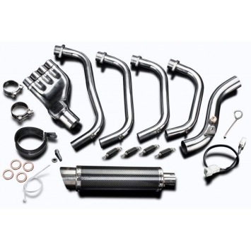 Delkevic Auspuffanlage Round Carbon 350mm ohne EG-BE - CB600F HORNET (2007-2013)