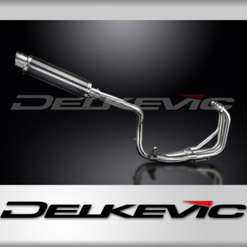 Delkevic Auspuffanlage Round Carbon 350mm ohne EG-BE - CB600F HORNET (1998-2002)
