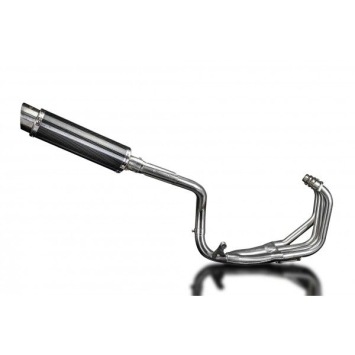 Delkevic Auspuffanlage Round Carbon 350mm ohne EG-BE - CB600F HORNET (1998-2002)