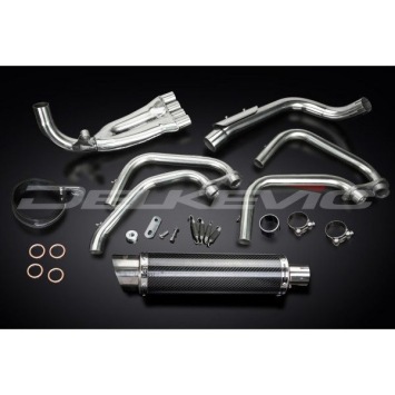 Delkevic Auspuffanlage Round Carbon 350mm ohne EG-BE - CB600F HORNET (1998-2002)