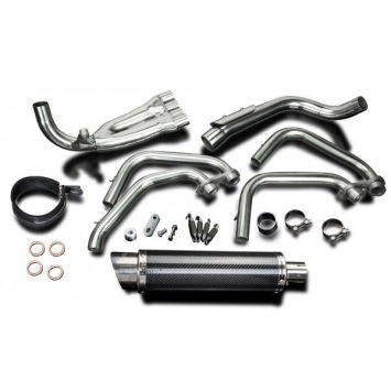 Delkevic Auspuffanlage Round Carbon 350mm ohne EG-BE - CB600F HORNET (1998-2002)