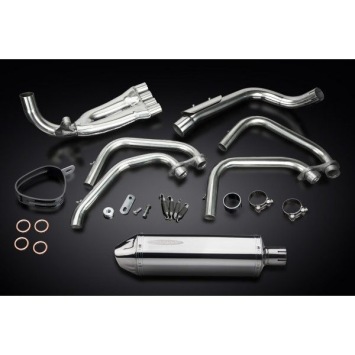 Delkevic volledig systeem Tri-Oval RVS 320mm zonder e-keur - CB600F HORNET (1998-2002)