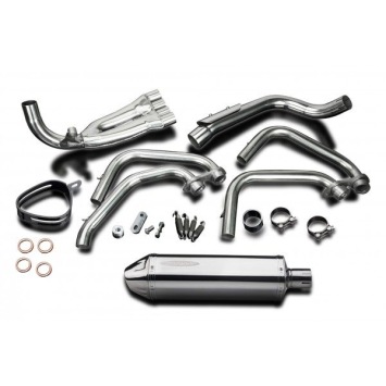 Delkevic volledig systeem Tri-Oval RVS 320mm zonder e-keur - CB600F HORNET (1998-2002)