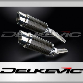 Delkevic slip-on kit Round Carbon 200mm zonder e-keur - TUONO1000R/ FACTORY (2006-2010)