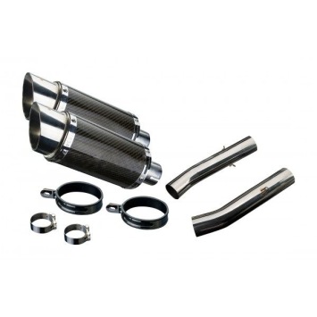 Delkevic slip-on kit Round Carbon 200mm zonder e-keur - TUONO1000R/ FACTORY (2006-2010)