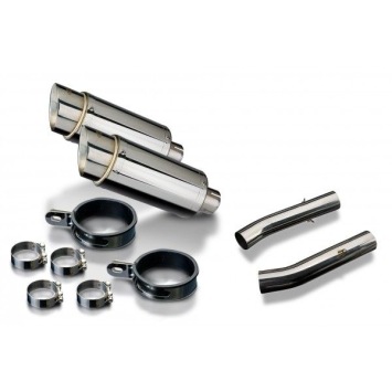 Delkevic slip-on kit Round RVS 200mm zonder e-keur - TUONO1000R/ FACTORY (2006-2010)