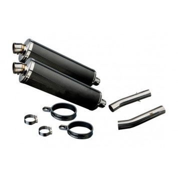 Delkevic slip-on kit Oval Carbon 450mm zonder e-keur - TUONO1000R/ FACTORY (2006-2010)