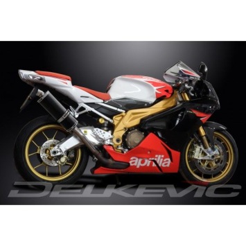 Delkevic slip-on kit Oval Carbon 350mm zonder e-keur - TUONO1000R/ FACTORY (2006-2010)